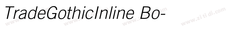 TradeGothicInline Bo字体转换